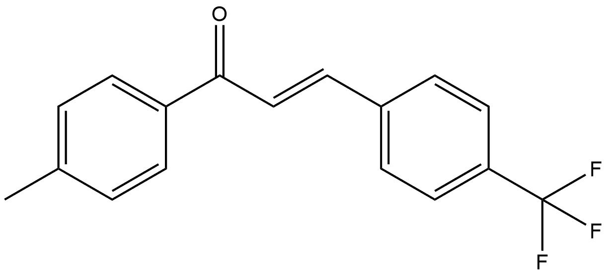 (2E)-1-(4-Methylphenyl)-3-[4-(trifluoromethyl)phenyl]-2-propen-1-one Struktur