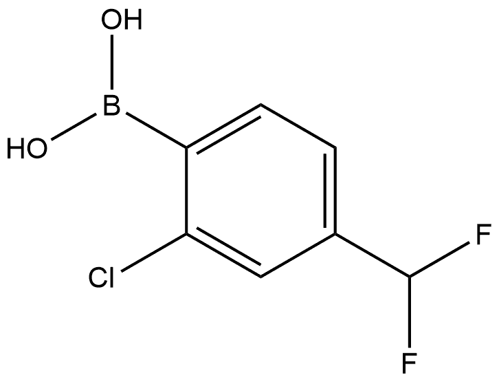 B-[2-氯-4-(二氟甲基)苯基]硼酸, 1004775-31-8, 结构式