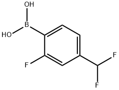 Boronic acid, B-[4-(difluoromethyl)-2-fluorophenyl]- 化学構造式