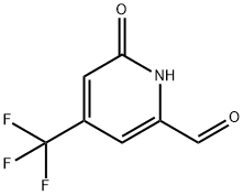 2-Pyridinecarboxaldehyde, 1,6-dihydro-6-oxo-4-(trifluoromethyl)- 化学構造式