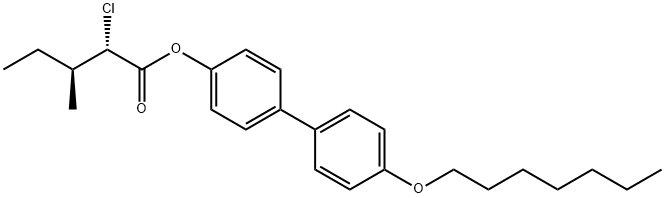 Pentanoic acid,2-chloro-3-methyl-, 4'-(heptyloxy)[1,1'-biphenyl]-4-yl ester, (2S,3S)- Structure