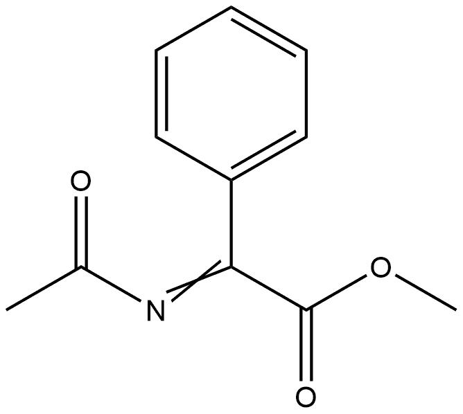 Benzeneacetic acid, α-(acetylimino)-, methyl ester Structure