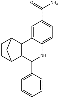 7,10-Methanophenanthridine-2-carboxamide, 5,6,6a,7,8,9,10,10a-octahydro-6-phenyl- Structure