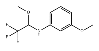 Benzenamine, 3-methoxy-N-(2,2,2-trifluoro-1-methoxyethyl)- Structure