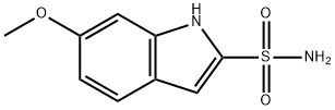 6-甲氧基1H吲哚-2-磺酰胺 结构式