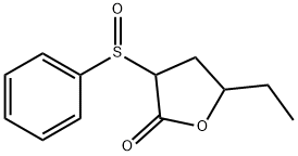 2(3H)-Furanone, 5-ethyldihydro-3-(phenylsulfinyl)- Structure