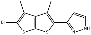 1H-Pyrazole, 3-(5-bromo-3,4-dimethylthieno[2,3-b]thien-2-yl)- Structure