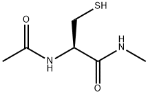 Propanamide, 2-(acetylamino)-3-mercapto-N-methyl-, (2R)- 结构式