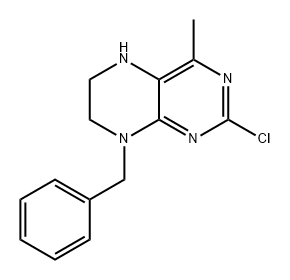 Pteridine, 2-chloro-5,6,7,8-tetrahydro-4-methyl-8-(phenylmethyl)- Structure