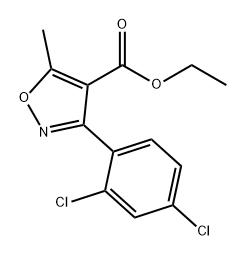 4-Isoxazolecarboxylic acid, 3-(2,4-dichlorophenyl)-5-methyl-, ethyl ester Struktur