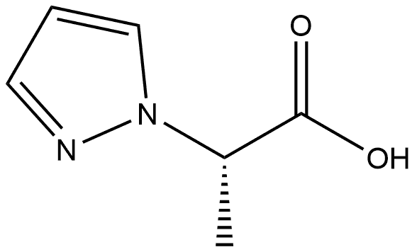 (S)-2-(1H-吡唑-1-基)丙酸, 1007349-03-2, 结构式