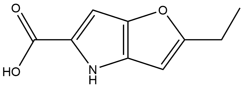 2-ethyl-4H-furo[3,2-b]pyrrole-5-carboxylic acid Struktur