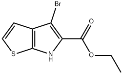 4-溴-6H-噻吩并[2,3-B]吡咯-5-甲酸乙酯, 1007387-93-0, 结构式