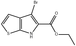 4-溴-6H-噻吩并[2,3-B]吡咯-5-甲酸乙酯,1007387-93-0,结构式