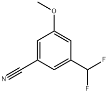 Benzonitrile, 3-(difluoromethyl)-5-methoxy-,1007572-09-9,结构式