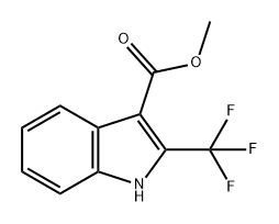 1H-Indole-3-carboxylic acid, 2-(trifluoromethyl)-, methyl ester,1008365-18-1,结构式