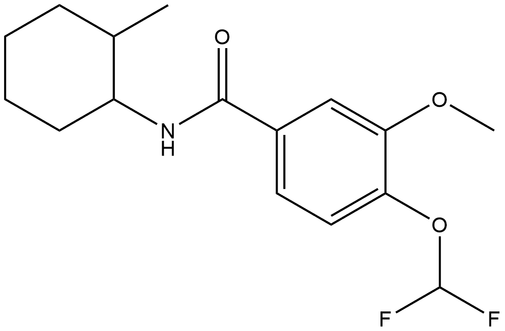 4-(Difluoromethoxy)-3-methoxy-N-(2-methylcyclohexyl)benzamide Structure