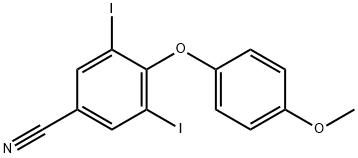 Benzonitrile, 3,5-diiodo-4-(4-methoxyphenoxy)- Struktur
