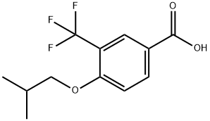 4-Isobutoxy-3-(trifluoromethyl)benzoic acid 结构式
