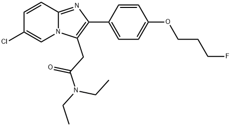 2-(6-chloro-2-(4-(3-fluoropropoxy)phenyl)imidazo[1,2-α]pyridine-3-yl)- N,N-diethylacetamide Structure
