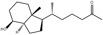 2-Heptanone, 6-[(1R,3aR,4S,7aR)-octahydro-4-hydroxy-7a-methyl-1H-inden-1-yl]-, (6R)- Structure