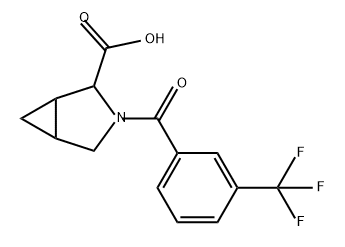 3-[3-(三氟甲基)苯甲酰]-3-氮杂双环[3.1.0]己烷-2-羧酸,1009510-15-9,结构式