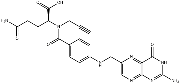 L-Glutamine, N2-[4-[[(2-amino-3,4-dihydro-4-oxo-6-pteridinyl)methyl]amino]benzoyl]-N-2-propyn-1-yl- 结构式