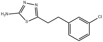 2-氨基-5-(3-氯苯乙基)-1,3,4-噻二唑,100988-17-8,结构式