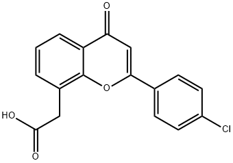 2-(2-(4-Chlorophenyl)-4-oxo-4H-chromen-8-yl)acetic acid,101002-46-4,结构式