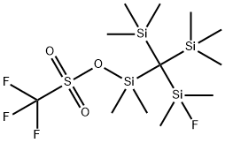 (氟-二甲基硅烷基)双(三甲基硅基)甲基]二甲基硅烷基 三氟甲磺酸盐, 101017-08-7, 结构式