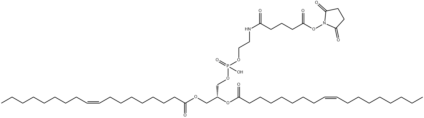 9,11,15-Trioxa-6-aza-10-phosphatritriacont-24-enoic acid, 10-hydroxy-5,16-dioxo-13-[[(9Z)-1-oxo-9-octadecen-1-yl]oxy]-, 2,5-dioxo-1-pyrrolidinyl ester, 10-oxide, (13R,24Z)- Structure