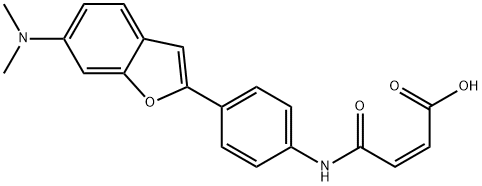 2-Butenoic acid, 4-[[4-[6-(dimethylamino)-2-benzofuranyl]phenyl]amino]-4-oxo-, (Z)- (9CI) Struktur