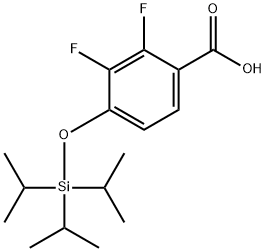 Benzoic acid, 2,3-difluoro-4-[[tris(1-methylethyl)silyl]oxy]- Struktur