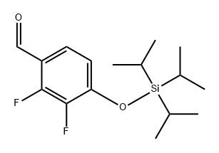 Benzaldehyde, 2,3-difluoro-4-[[tris(1-methylethyl)silyl]oxy]- Structure