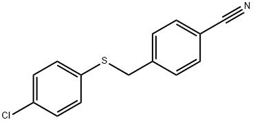4-{[(4-chlorophenyl)thio]methyl}benzonitrile Structure