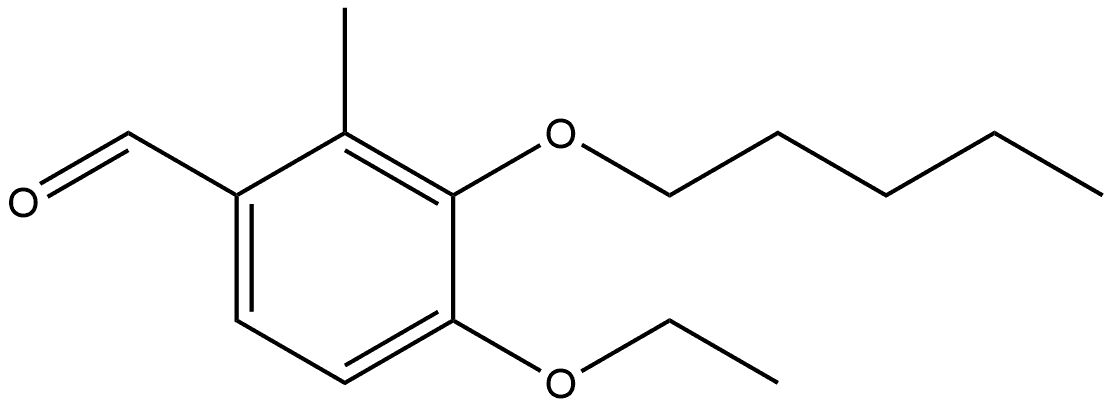 4-Ethoxy-2-methyl-3-(pentyloxy)benzaldehyde Structure