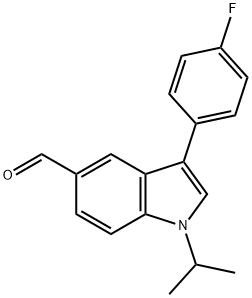 1H-Indole-5-carboxaldehyde, 3-(4-fluorophenyl)-1-(1-methylethyl)- Struktur