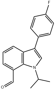 1H-Indole-7-carboxaldehyde, 3-(4-fluorophenyl)-1-(1-methylethyl)- Structure