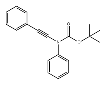 Carbamic acid, N-phenyl-N-(2-phenylethynyl)-, 1,1-dimethylethyl ester Structure