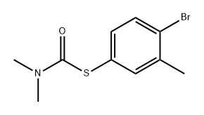 Carbamothioic acid, N,N-dimethyl-, S-(4-bromo-3-methylphenyl) ester Structure