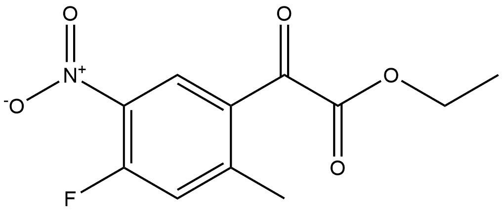 Benzeneacetic acid, 4-fluoro-2-methyl-5-nitro-α-oxo-, ethyl ester Struktur