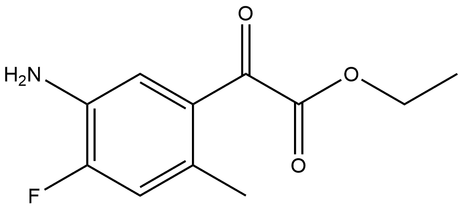 Benzeneacetic acid, 5-amino-4-fluoro-2-methyl-α-oxo-, ethyl ester|