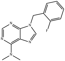 9-(2-Fluorobenzyl)-N,N-dimethyl-9H-purin-6-amine Structure