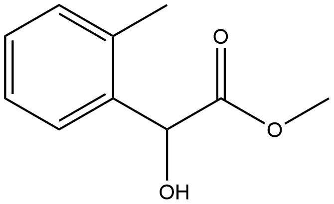 Benzeneacetic acid, α-hydroxy-2-methyl-, methyl ester, (-)- Structure