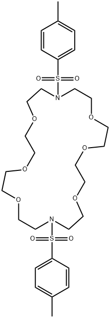1,4,7,13,16,19-Hexaoxa-10,22-diazacyclotetracosane, 10,22-bis[(4-methylphenyl)sulfonyl]- 化学構造式