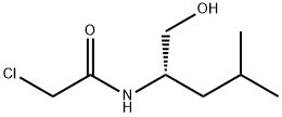 Acetamide, 2-chloro-N-[(1S)-1-(hydroxymethyl)-3-methylbutyl]- 化学構造式