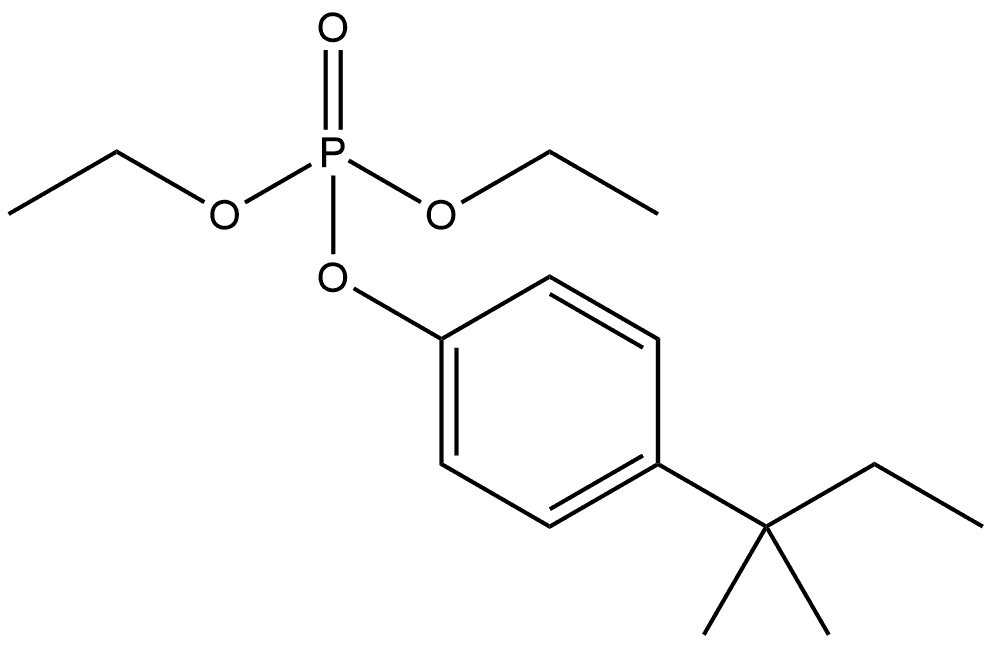 Phosphoric acid, diethyl p-tert-pentylphenyl ester Struktur