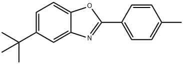 Benzoxazole, 5-(1,1-dimethylethyl)-2-(4-methylphenyl)- 化学構造式