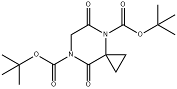 4,7-Diazaspiro[2.5]octane-4,7-dicarboxylic acid, 5,8-dioxo-, 4,7-bis(1,1-dimethylethyl) ester Structure