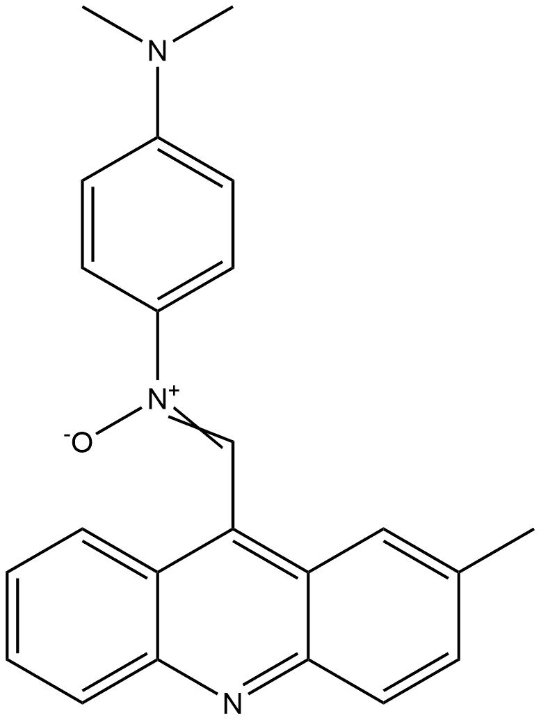 Nitrone, N-[p-(dimethylamino)phenyl]-α-(2-methyl-9-acridinyl)- Structure